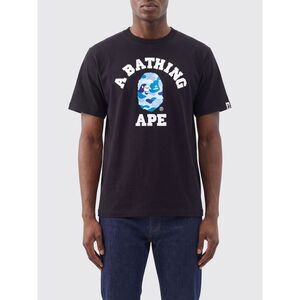 Bape Men Bape Cotton Jersey T-Shirt With Contrasting Chest Logo